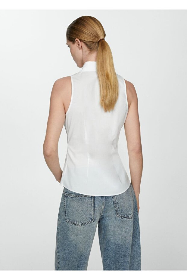 Kolsuz pamuklu gömlek - 4