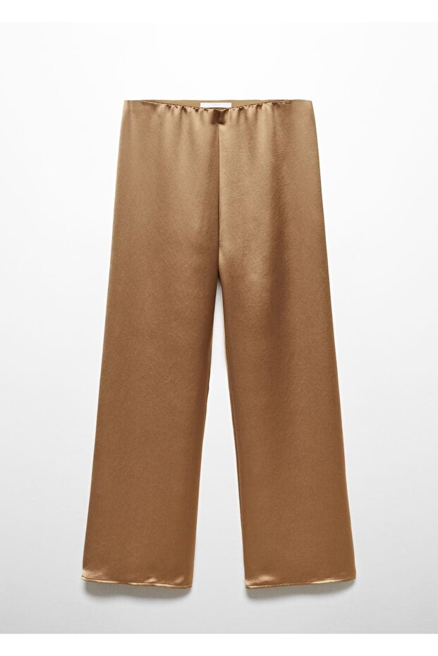Beli elastik saten pantolon - 3
