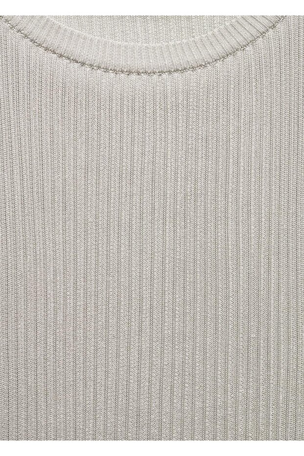 Tricotine Blouse with Metallic Thread - 7