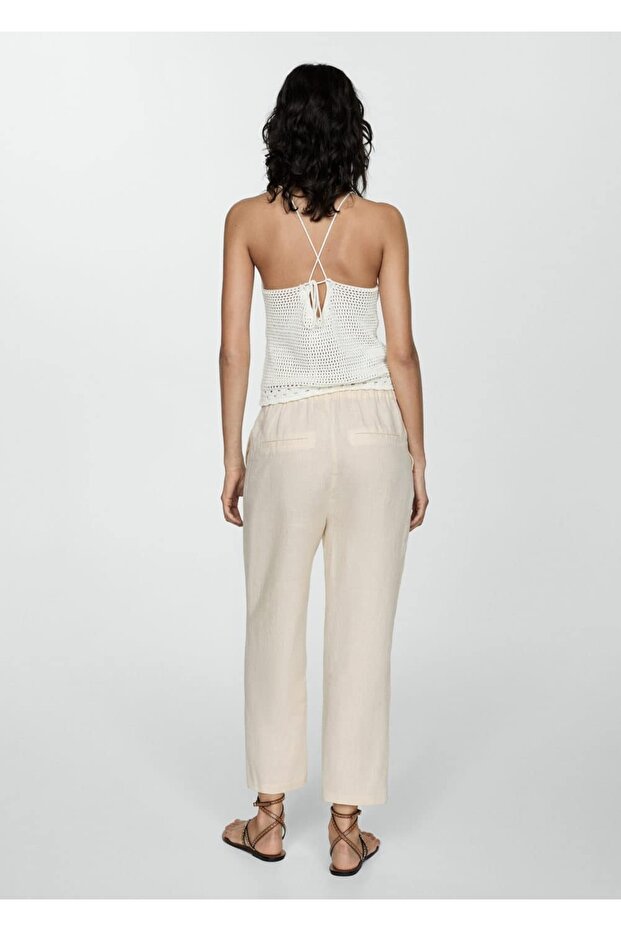 Keten jogger pantolon - 4