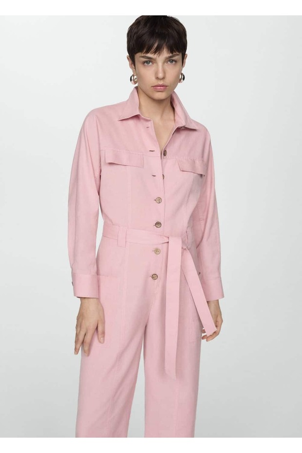 Düğmeli uzun tulum - 6