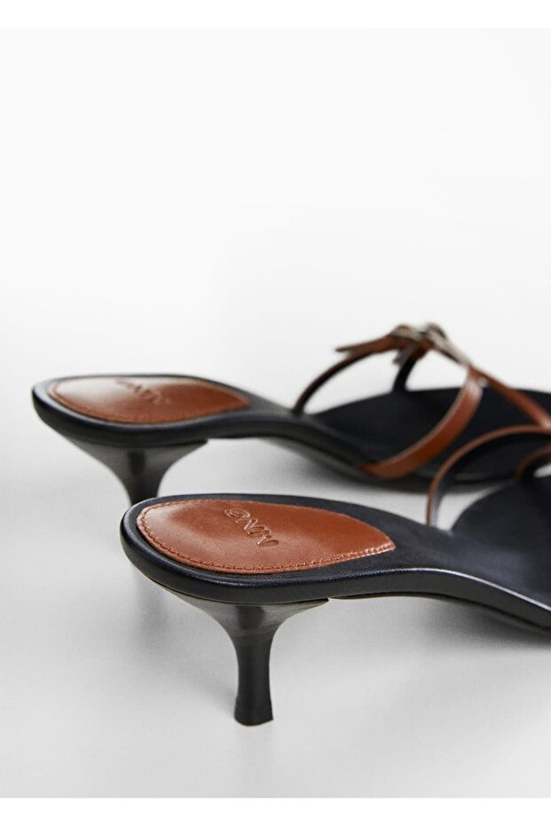 Deri bantlı sandalet - 7