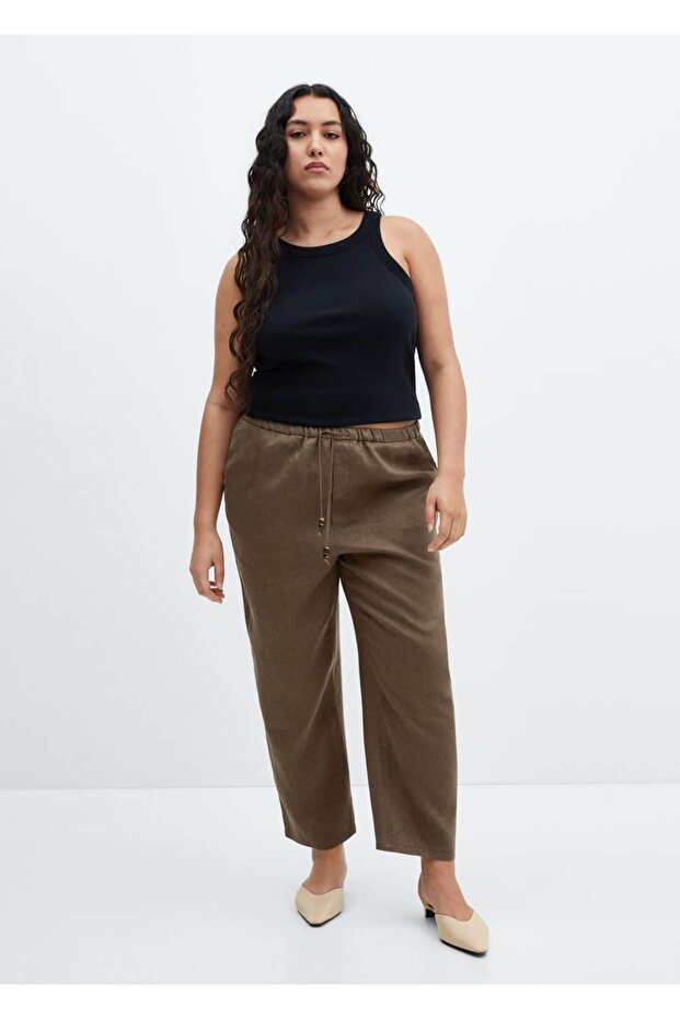 Keten jogger pantolon - 6