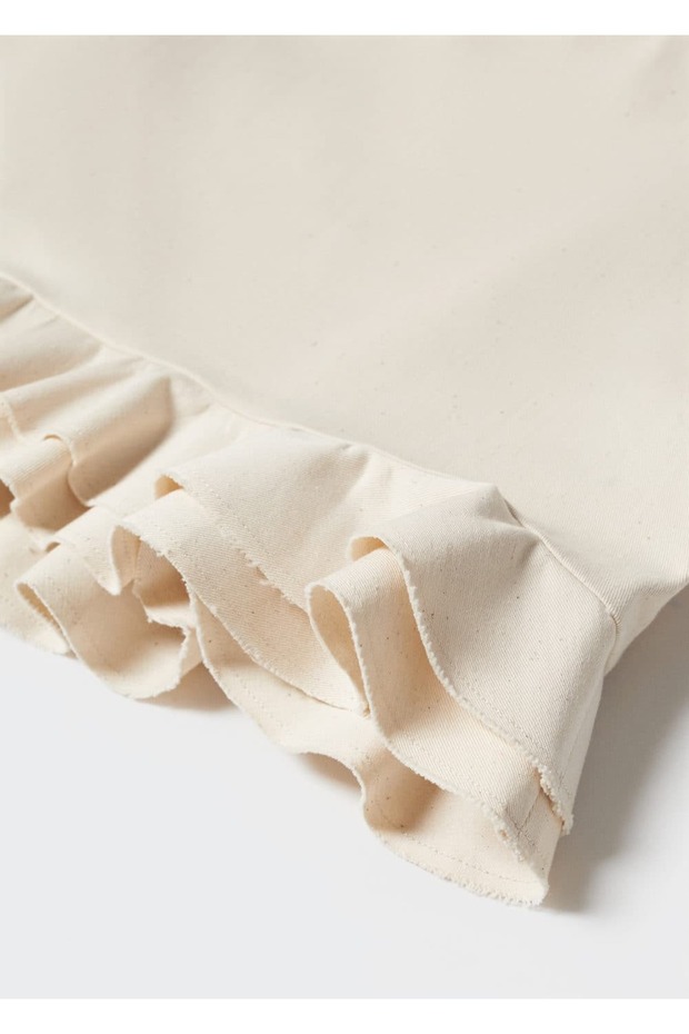 Fırfırlı pamuklu mini etek - 5