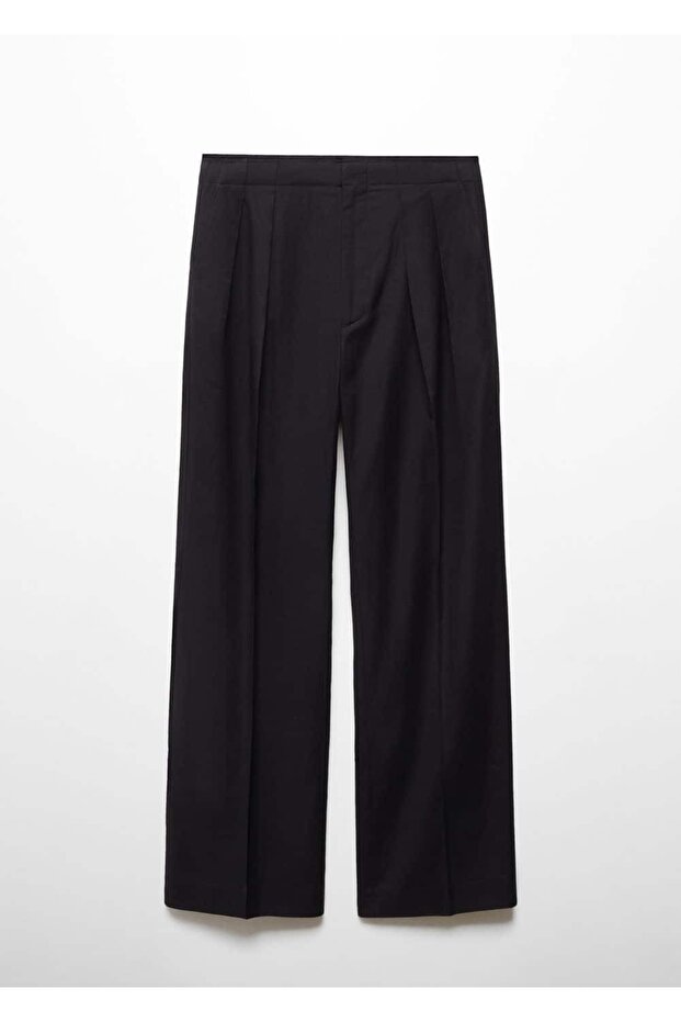 Kontrast Şeritli Pensli Pantolon - 3