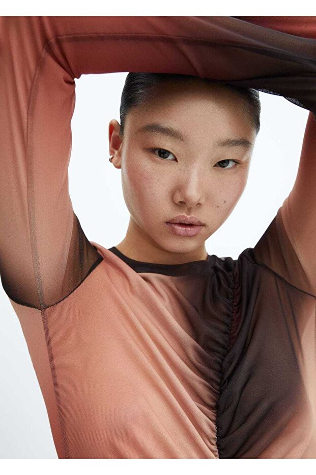 Градиентна тениска с детайли - 6