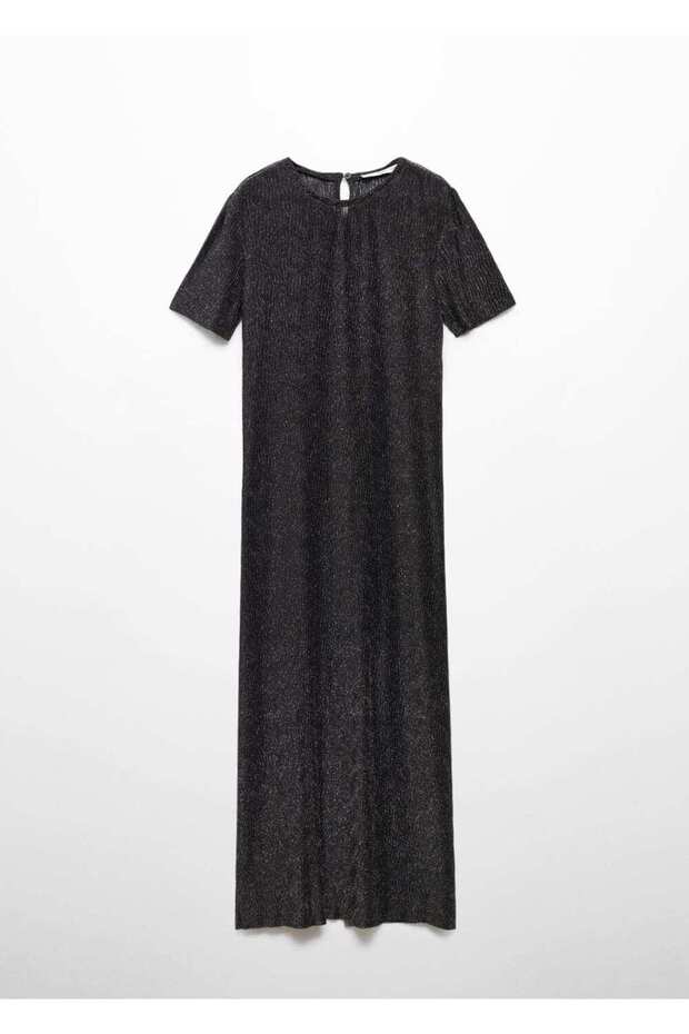 Yırtmaçlı lureks elbise - 3