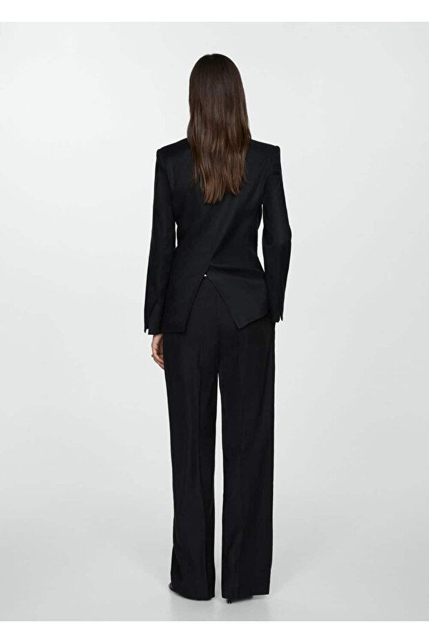 Kontrast Şeritli Pensli Pantolon - 4