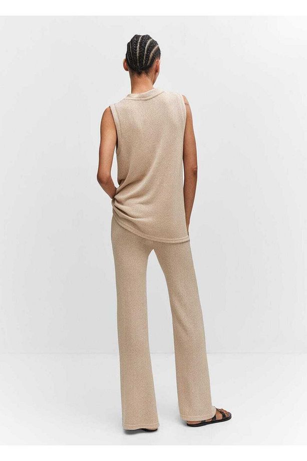 Flared triko pantolon - 4