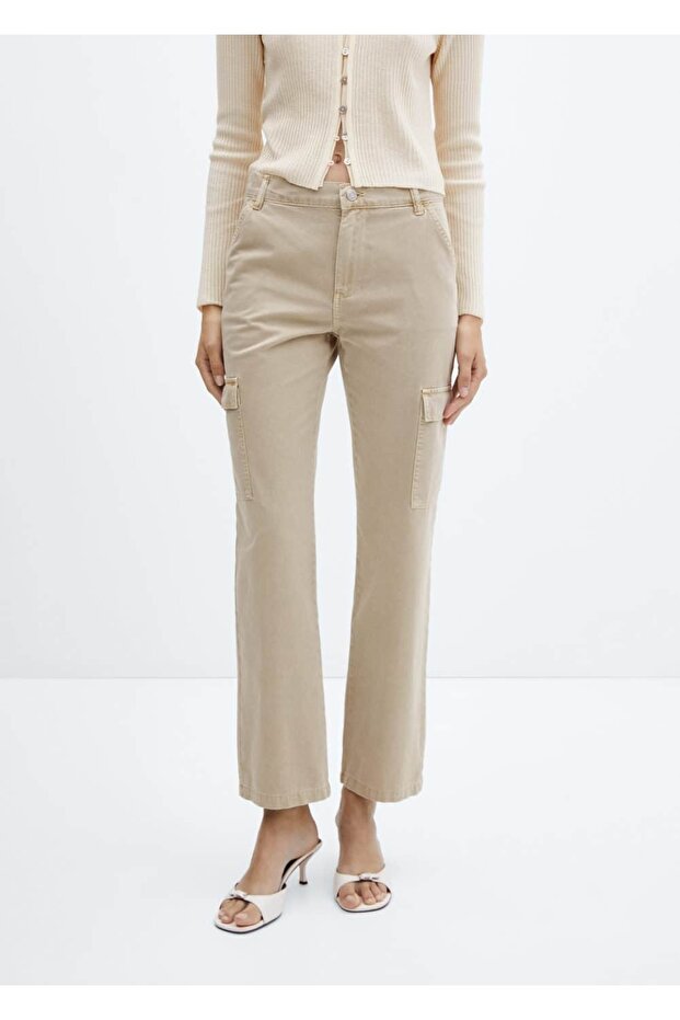 Cepli kargo jean pantolon - 1