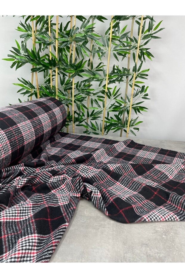 Gri Ekose Oduncu Desen Elbiselik Gömleklik Kumaş Ürünümüz Adet Olarak Satılır 1 Adet 1 Metre - 1