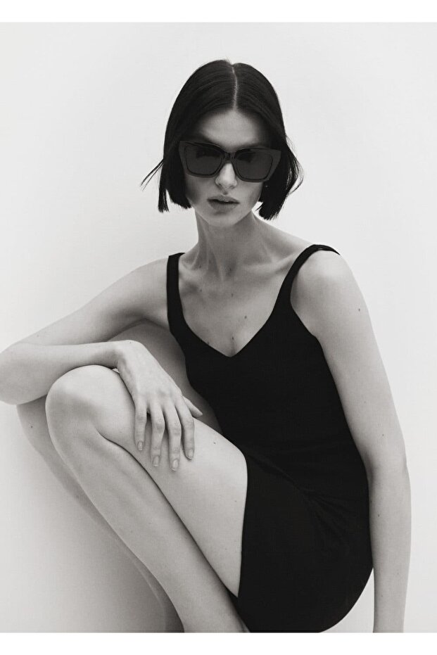 V yaka triko bluz - 8