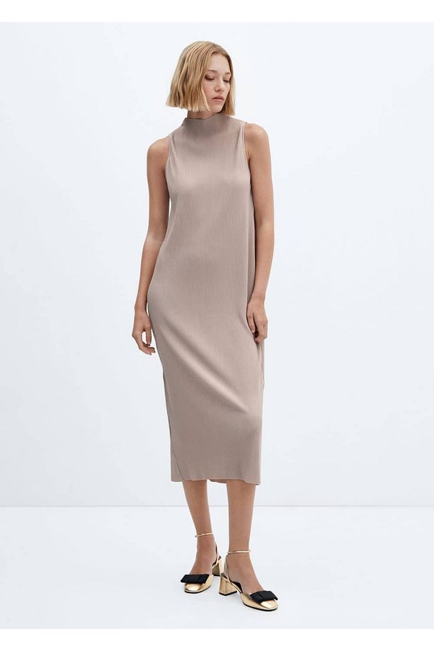 Tailored lastik örgü elbise - 2