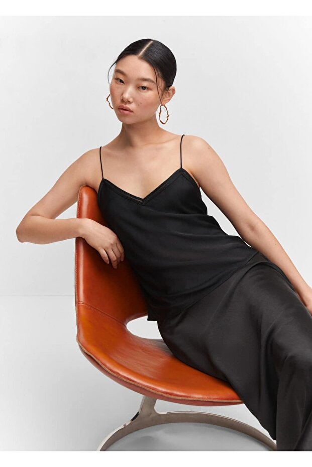 Saten dantel bluz - 7