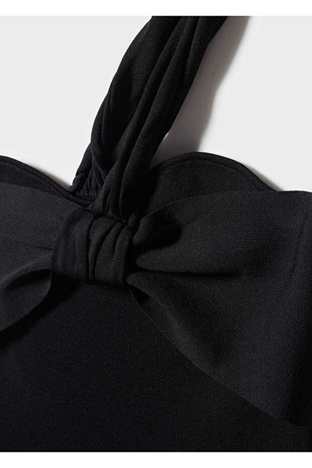 Асиметрична сукня з бантом - 5