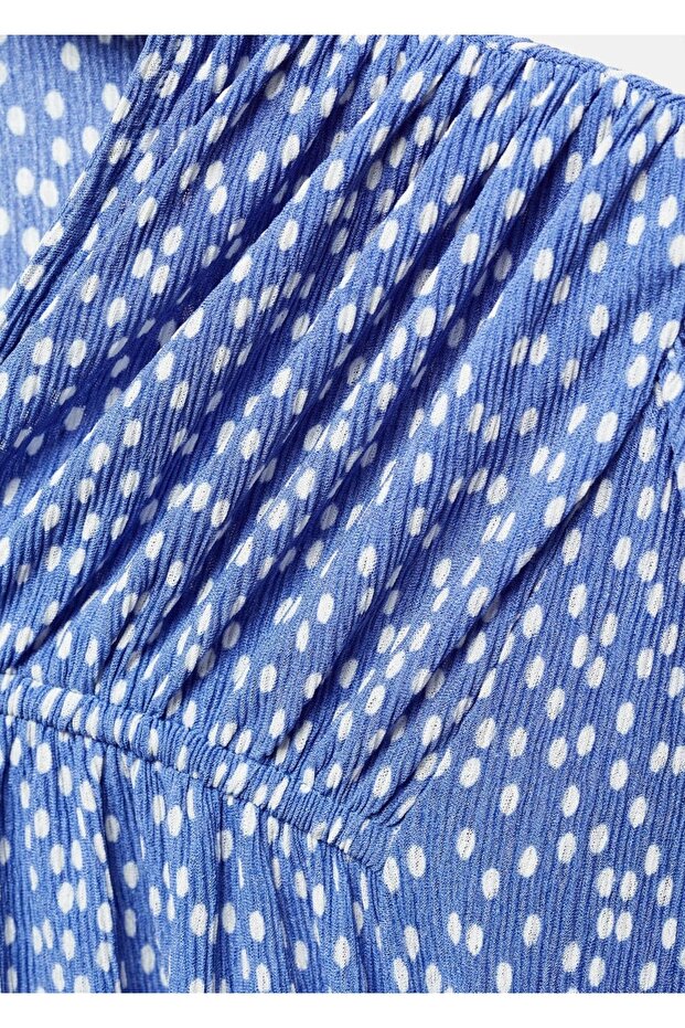 Gemusterte Bluse mit Bindedetail - 5