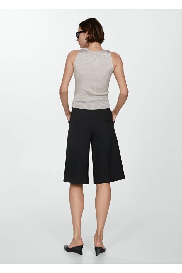 Tricotine Blouse with Metallic Thread - 4