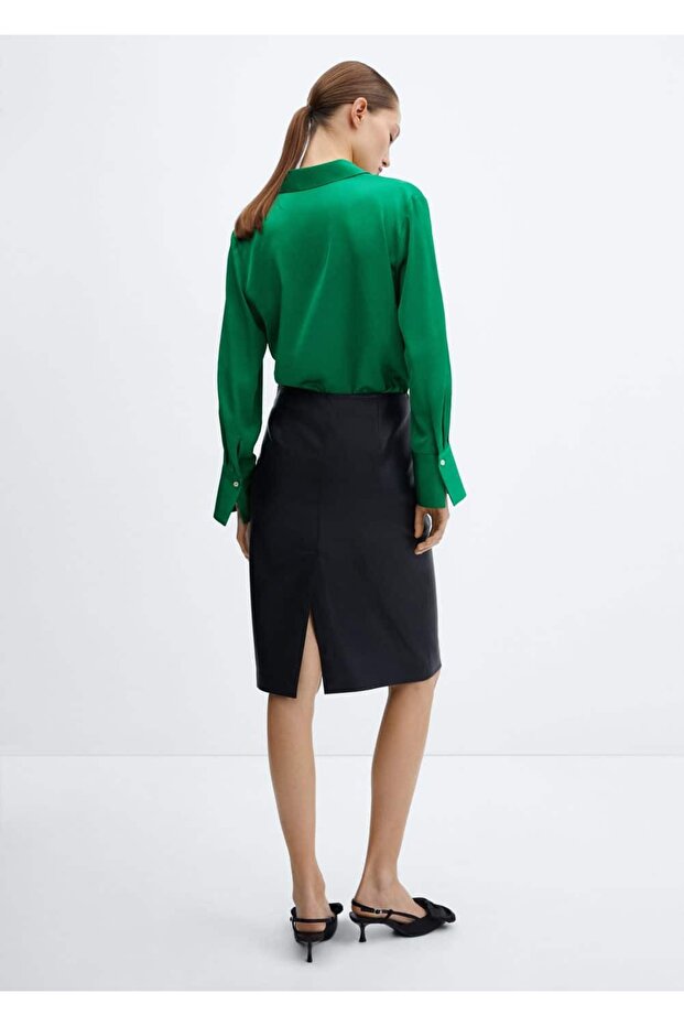 Saten dökümlü gömlek - 4