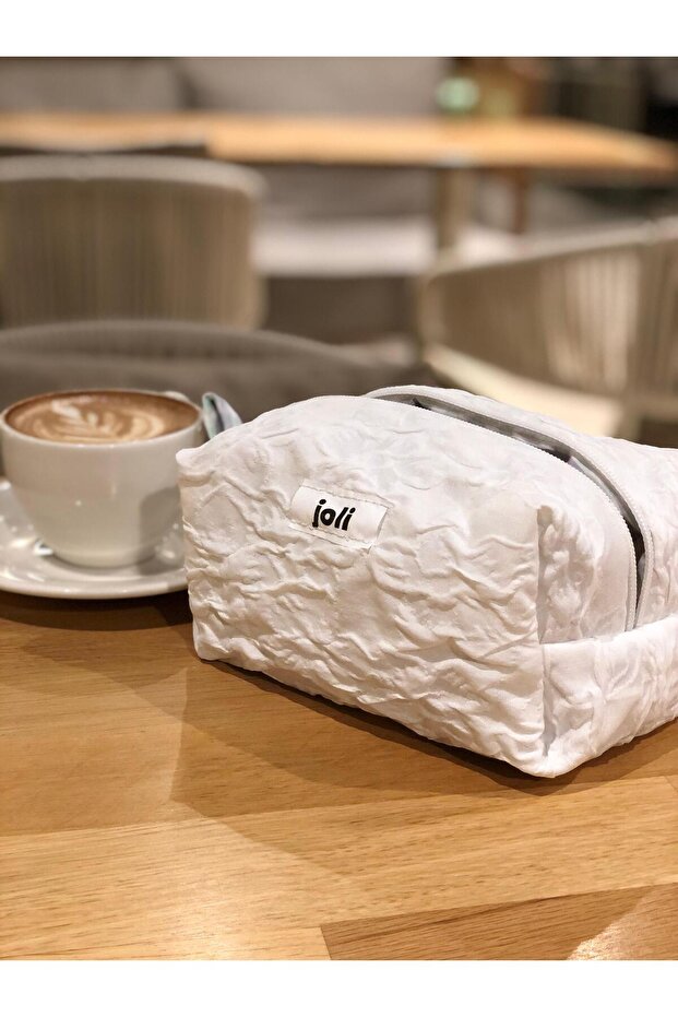 White Cotton Toiletry Bag & Travel Bag
