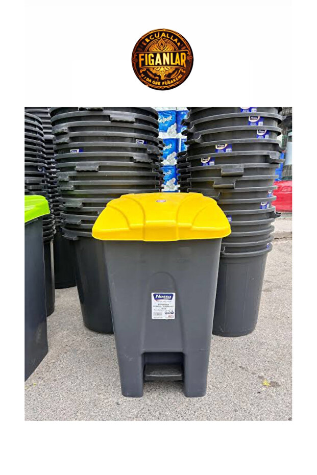 70 Lt - Wheeled - Pedal Garbage Container - Garbage Bucket - 1
