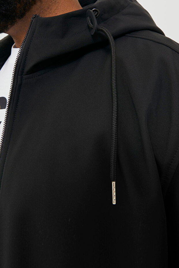 Büyük Beden Kapüşonlu Ceket - Basic - 6