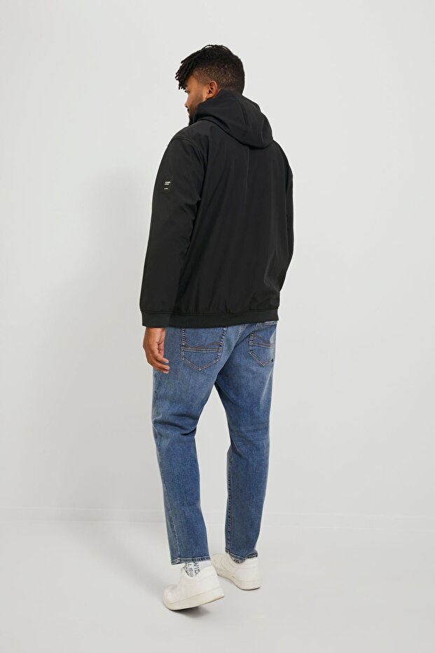 Büyük Beden Kapüşonlu Ceket - Basic - 7