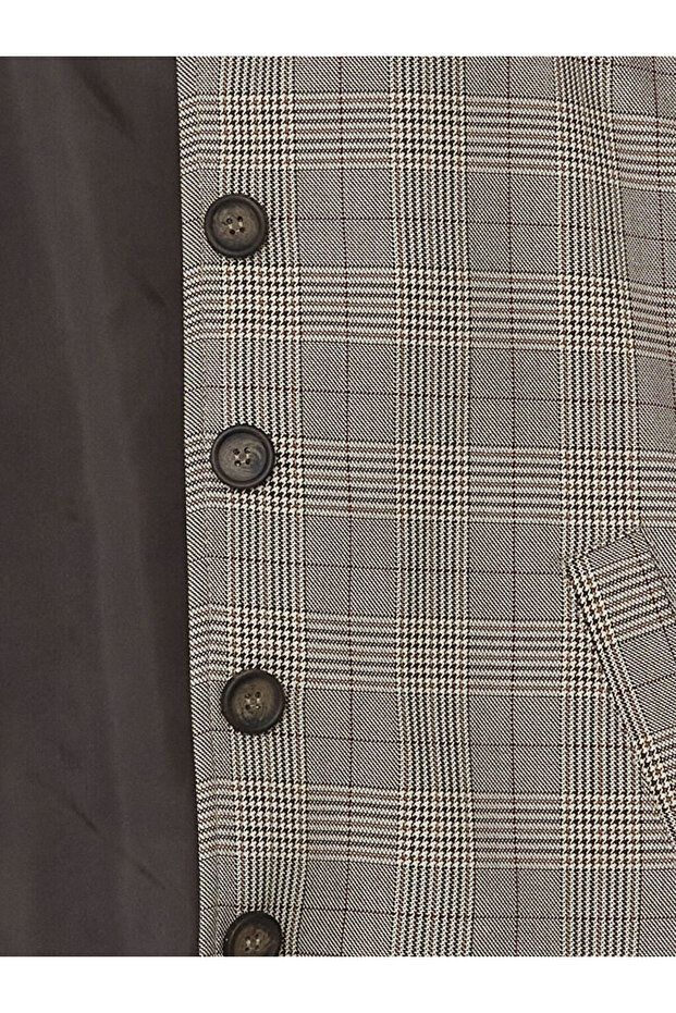 LCW Vision Gömlek Yaka Ekose Kadın Ceket - 6