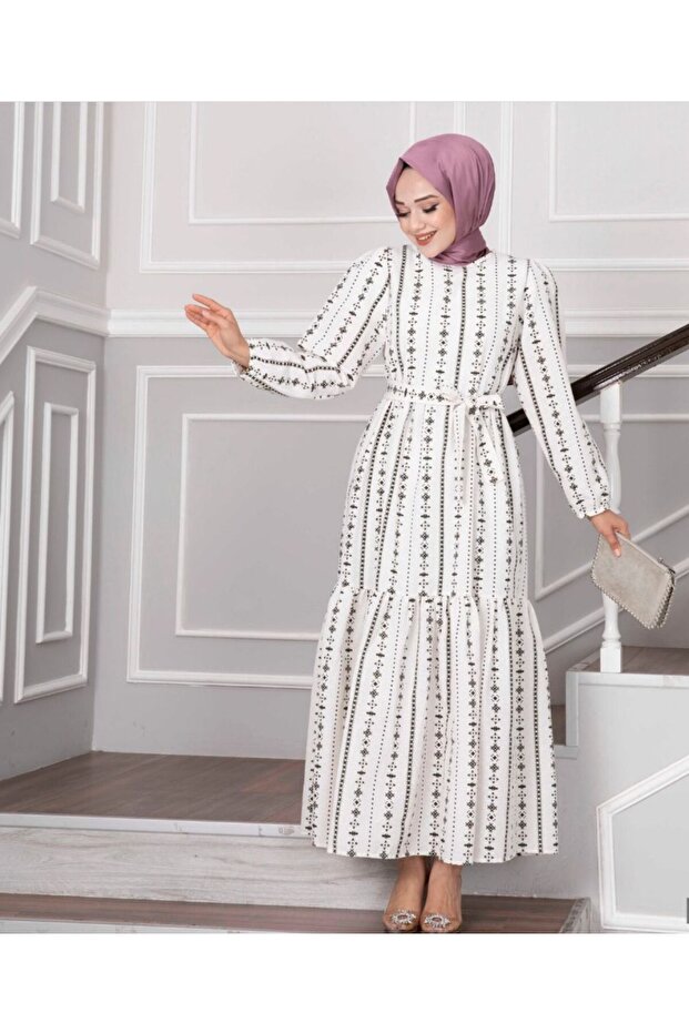 Printed Linen Dress