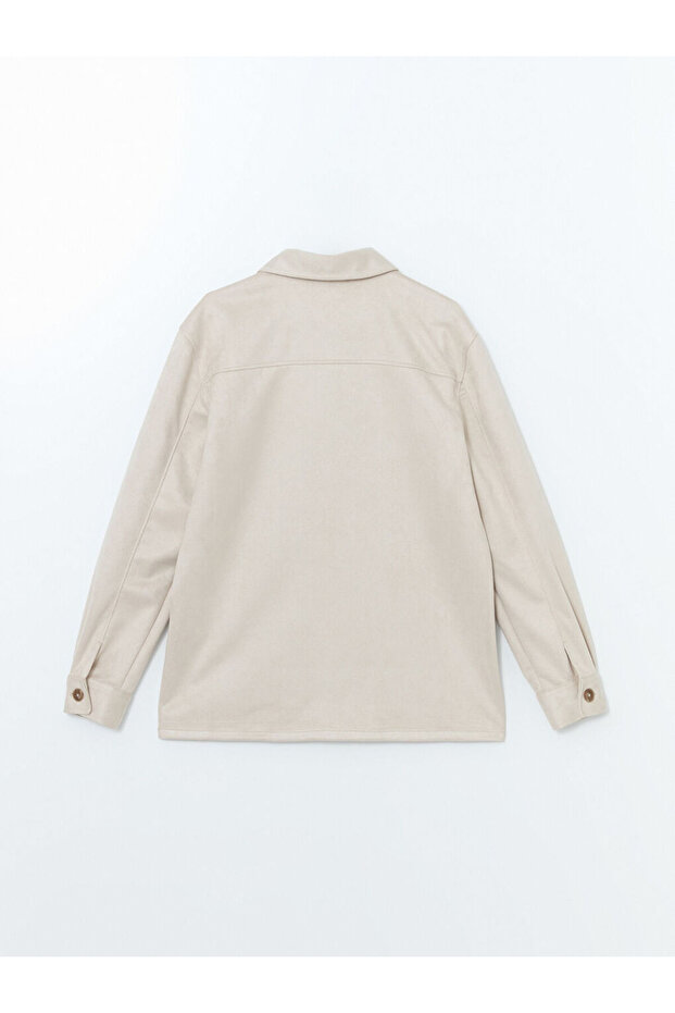 Regular Fit Uzun Kollu Suet Erkek Gomlek - W4AN23Z8 - 6