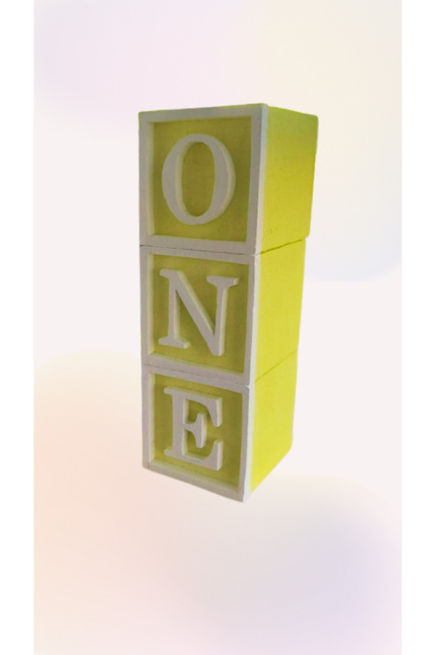 Strafor One Sarı Küp 25cm
