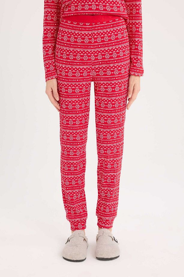 Fall In Love Pijama Takımı Waffle Kumaş Uzun Kollu Üst Esnek Belli Uzun Alt D2284ax24wn - 5