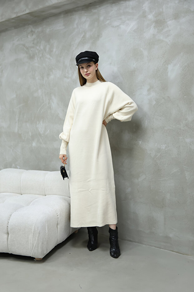 BALON KOL TRİKO ELBİSE - 3