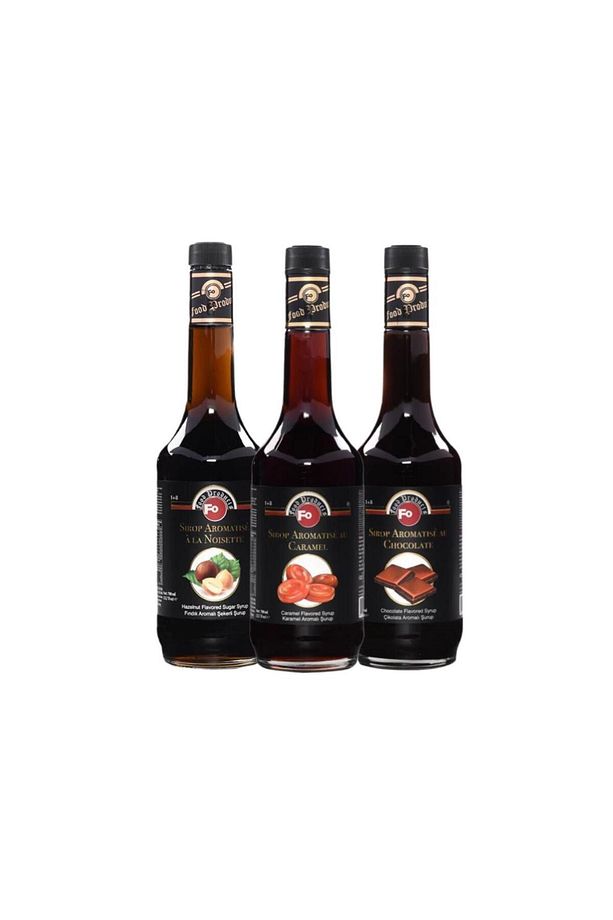 3'lü Avantaj Paketi Çikolata Fındık Karamel Şurubu 700ml - 1