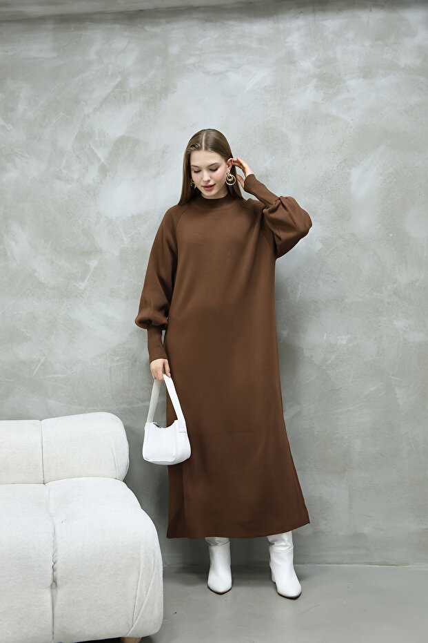 BALON KOL TRİKO ELBİSE - 2