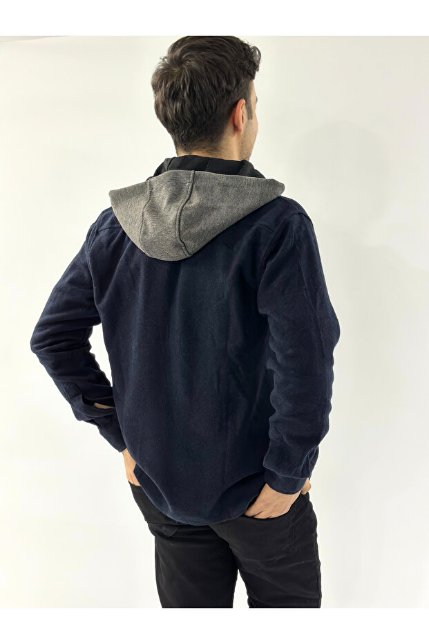 Kapüşonlu Sweat Gömlek - 4