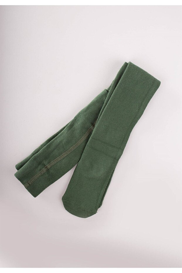 Children's Plain Pantyhose 1-13 Years Khaki Green