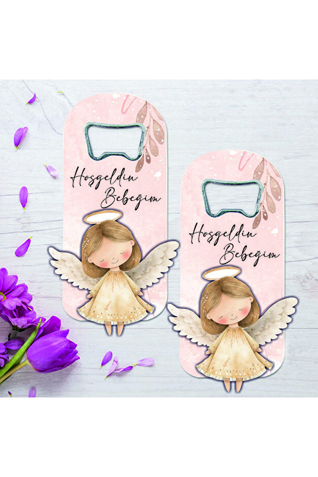 10Pcs Embossing Figured Angel Concept Baby Long Opener Magnet