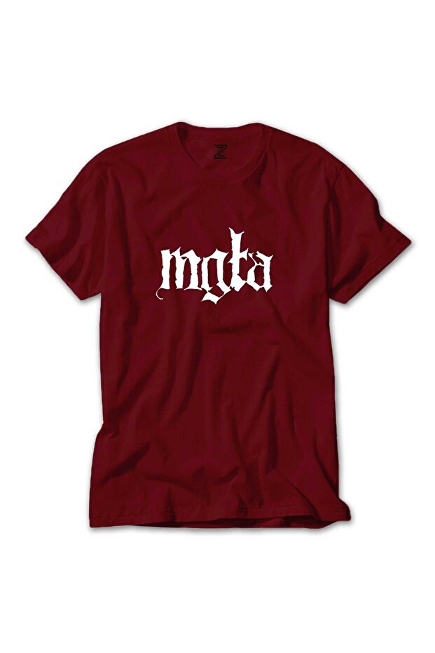 Mgla Logo Text Red T-Shirt - 1