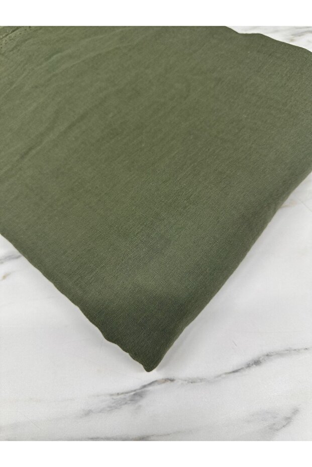 Haki Yüzde Yüz Pamuklu Çift Kat Elbiselik Müslüm Kumaş Ürünümüz Adet Olarak Satılır 1 Adet 1 Metre - 3