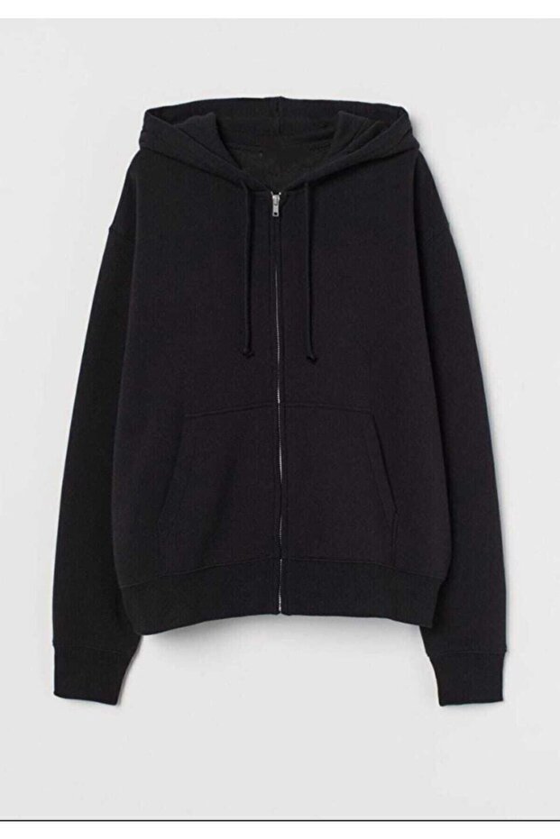 Unisex Hooded Basic Sweatshirt - Thin Combed Cotton Cardigan with Zipper and Pockets