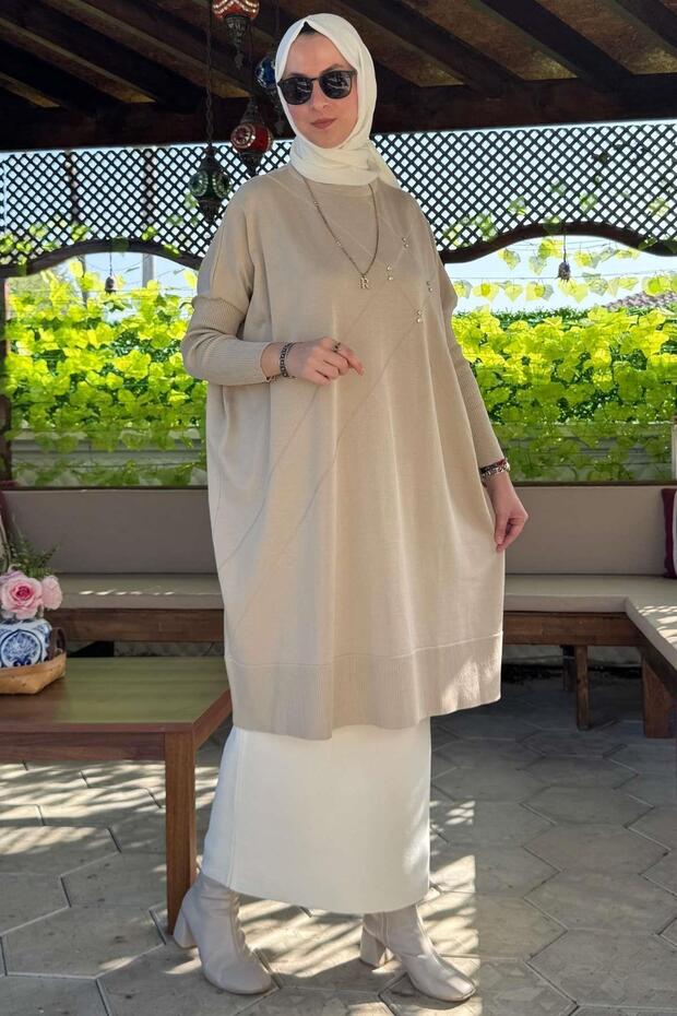 Melda Triko Tunik Taş - 5