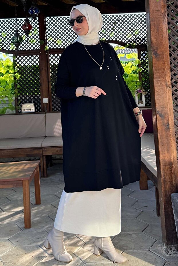 Melda Triko Tunik Siyah - 3