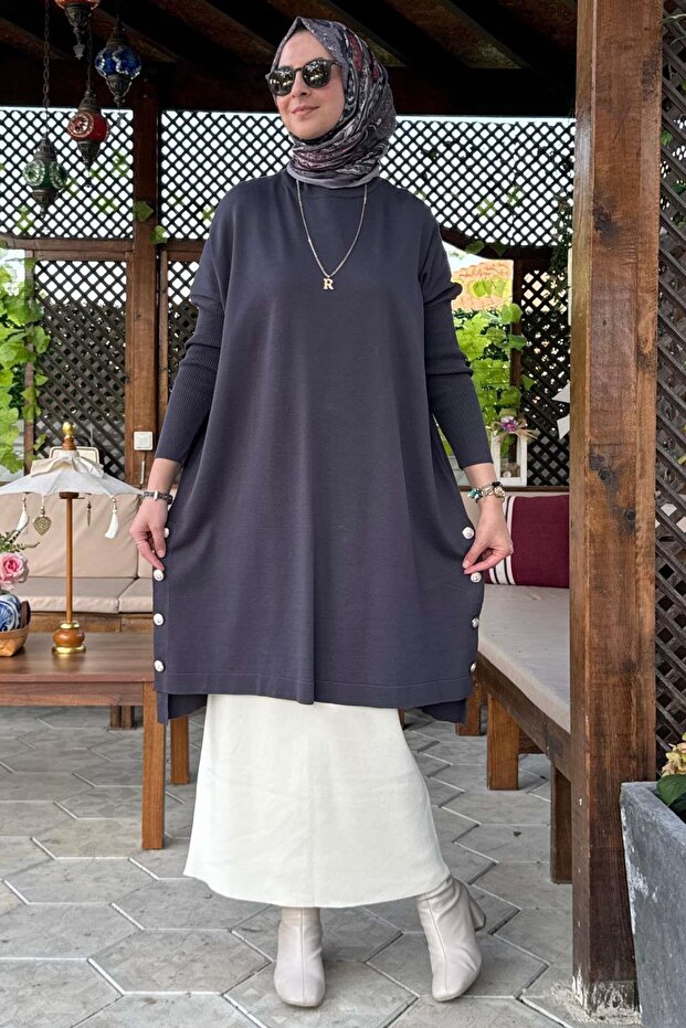 Sevda Triko Tunik Antrasit - 7