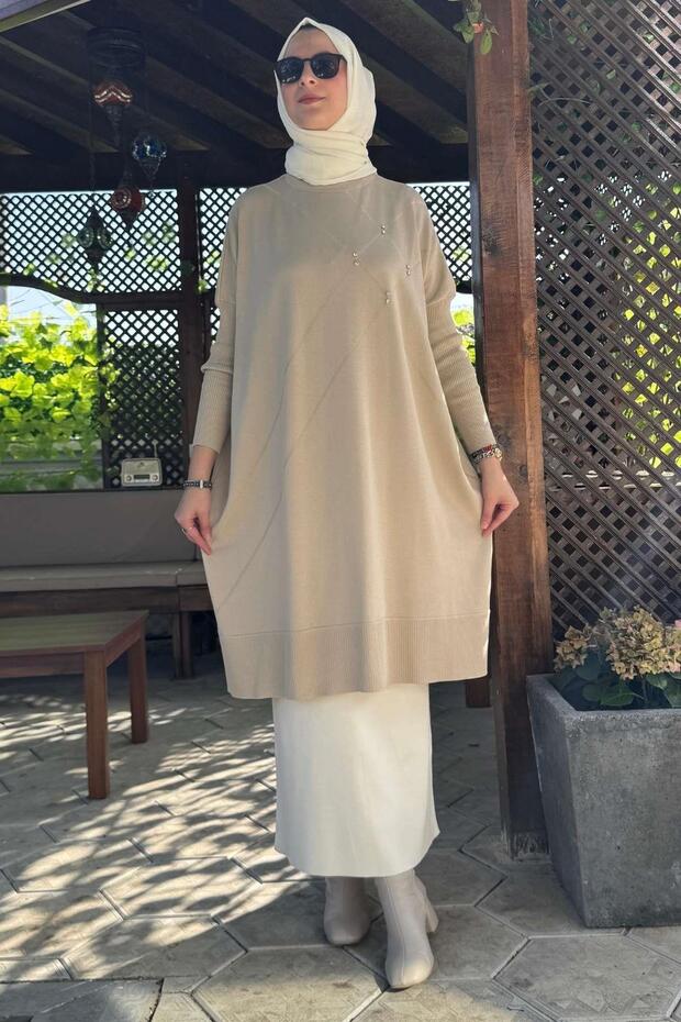Melda Triko Tunik Taş - 3