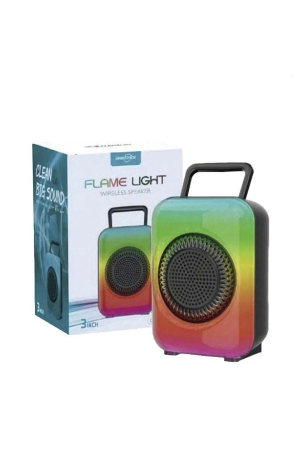 Rgb Led Işıklı Bluetooth Hoparlör Usb-Tf-Fm Radyo Ses Bombası - 1