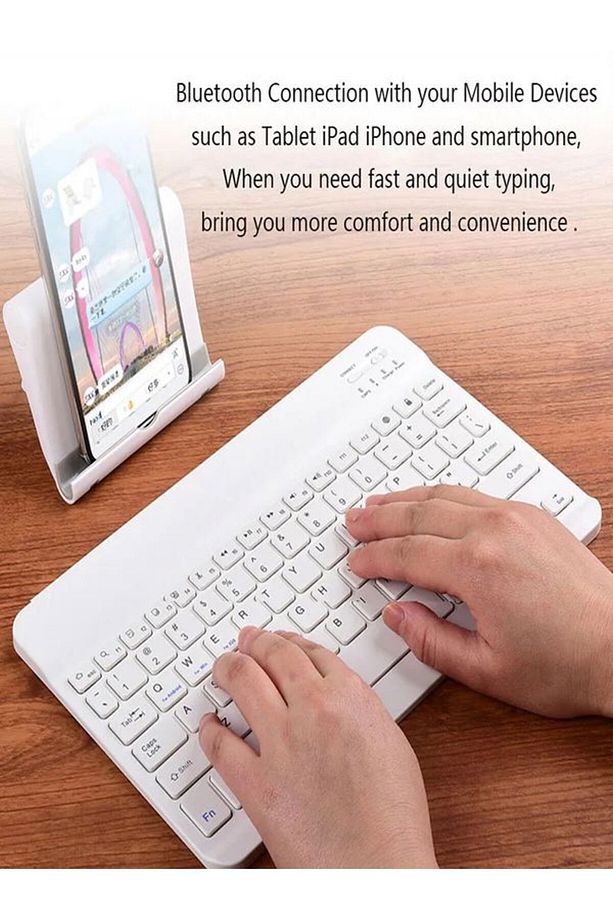 Bkb011 Mini 24x15cm Kablosuz Bluetooth Klavye & Mouse Seti - Universal Uyumlu, Taşınabilir Ve Şarjlı - 5