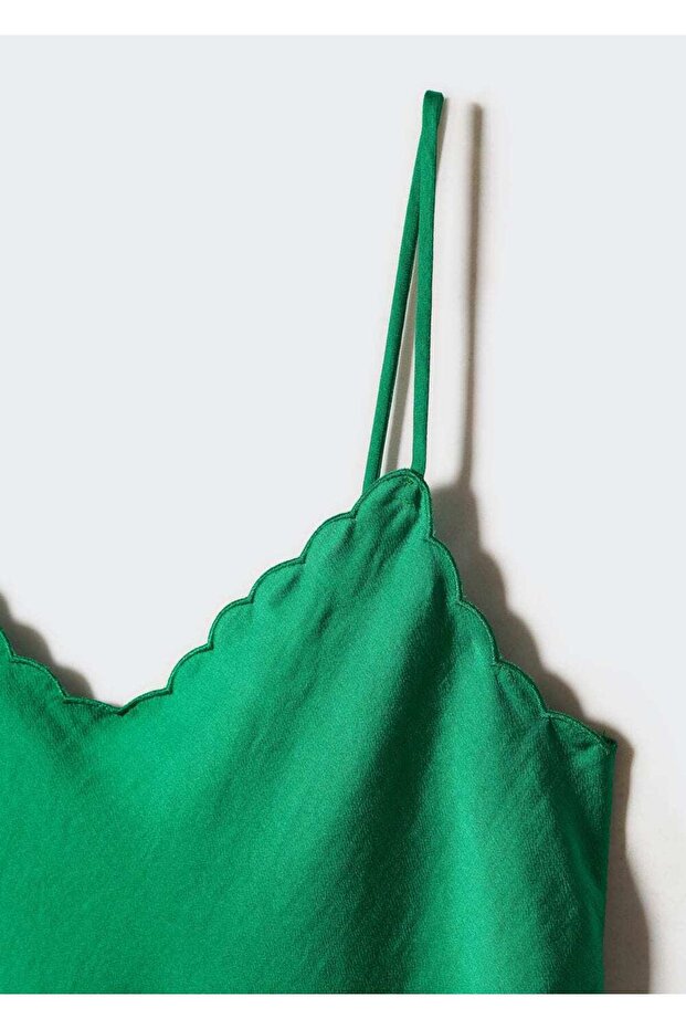 Saten dantel bluz - 5