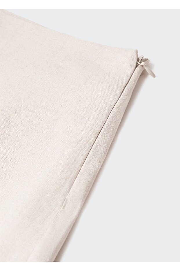 Yüksek belli keten şort - 5