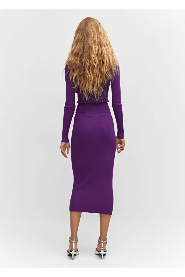 Fitilli midi boy etek - 4