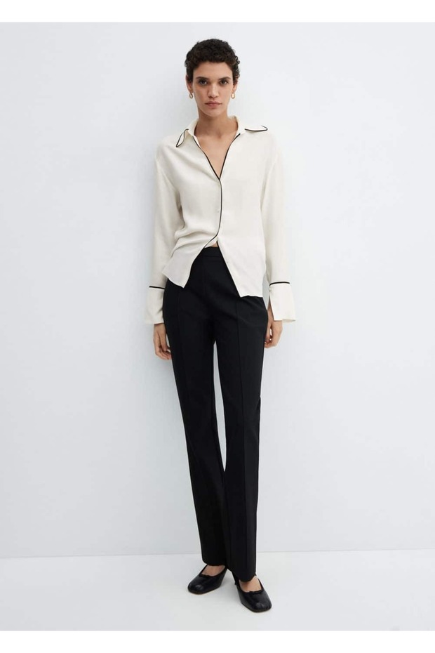 Kontrast Dikişli Gömlek - 2